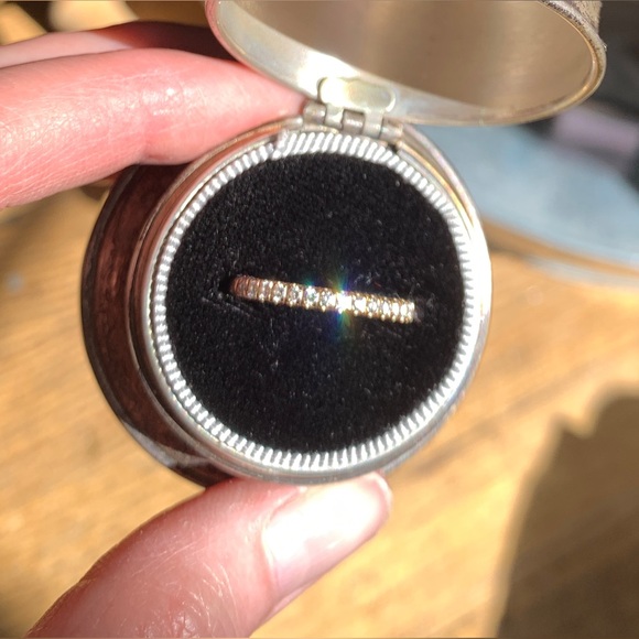 17 natural diamond 14k half eternity band 💫❤️ - Picture 4 of 7